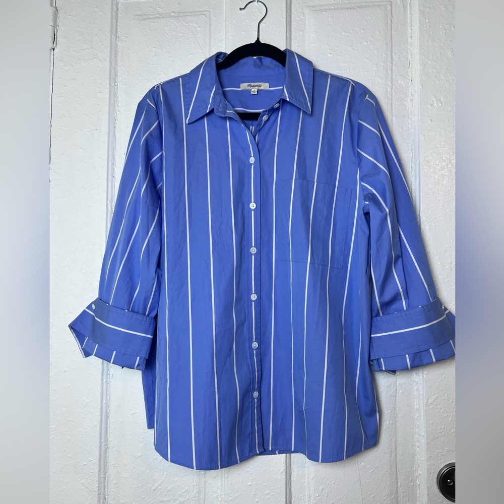 Madewell Relaxed Button-Front Shirt in Poplin - Picture 4 of 6